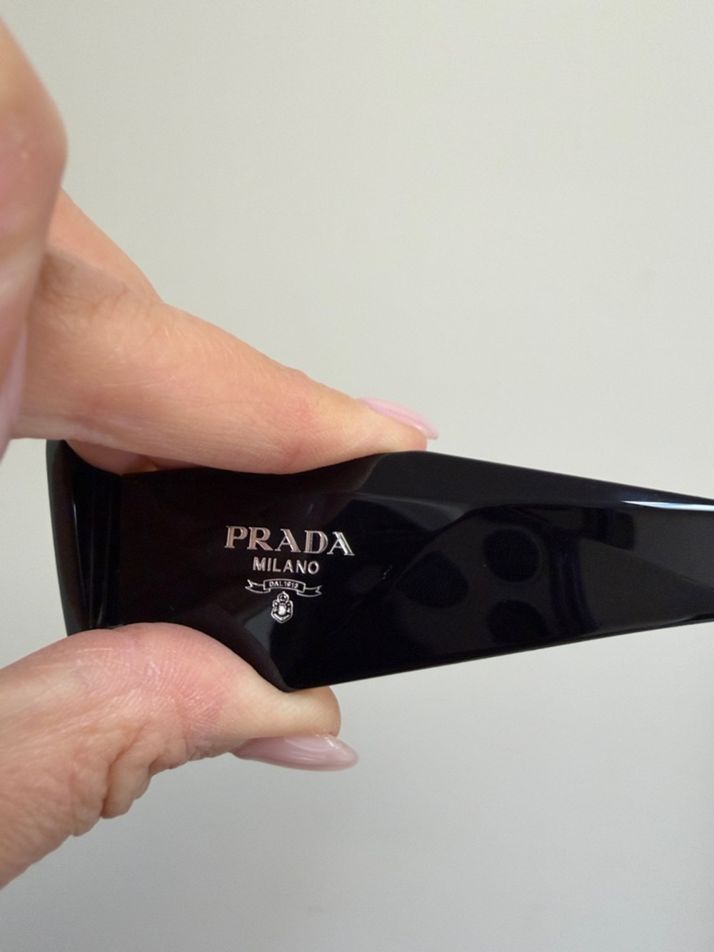 Prada Black Square Sunglasses with Black Dark Grey - Picture 5 of 7
